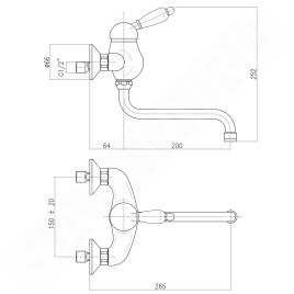 Sapho Kirké Black - Mitigeur de lavabo, chrome KI15NC
