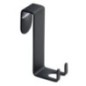 Crochet de porte de douche THOR pour raclette de douche, noir mat