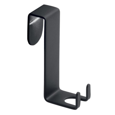 Crochet de porte de douche THOR pour raclette de douche, noir mat