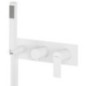 PAX Mélangeur de douche en béton incl. Douche à main, 3 Ways, tapis blanc