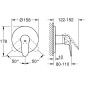 Grohe Eurostyle - Mitigeur de douche encastré, chrome 24046003