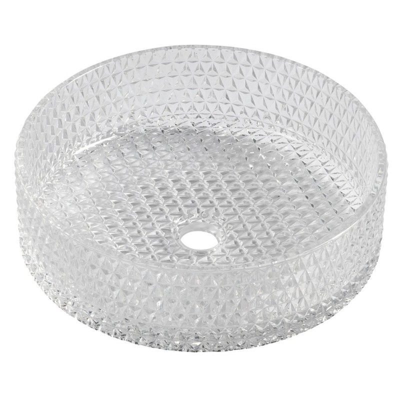 MARAGUA Contre-plaqué, verre, Ø 39,5 cm, verre clair