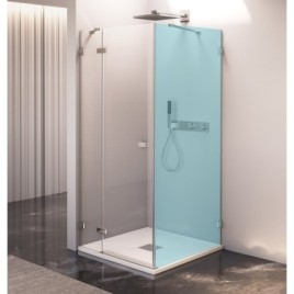 FORTIS EDGE porte de douche sans profil 800mm, verre clair, gauche