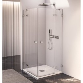FORTIS EDGE porte de douche sans profil 1000mm, verre clair, gauche
