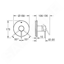 Grohe Essence - Mitigeur de douche encastré, Cool Sunrise 24057GL1