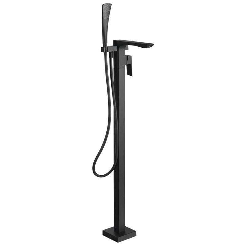 Mélangeur de bain LATUS en sol, noir mat