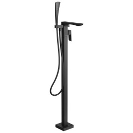 Mélangeur de bain LATUS en sol, noir mat
