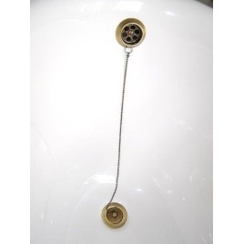 Ensemble de bain RETRO pour installation externe, chaîne, y compris Siphon, Bronze