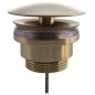 Free flow Washbasin Waste 5/4“, (H) 5-55 mm, big plug, gold mat