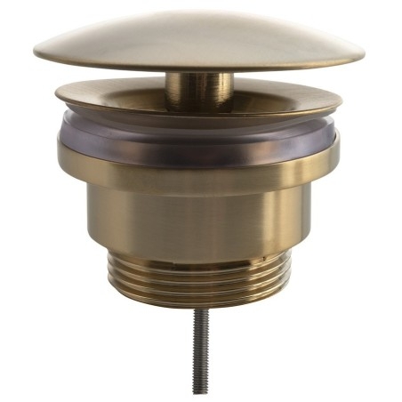 Free flow Washbasin Waste 5/4“, (H) 5-55 mm, big plug, gold mat