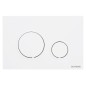 Plaque de déclenchement double SCHWAB VELA, 247x165 mm, blanc mat
