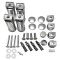 Supports de fixation ALYA pour radiateur sèche-serviettes droit, chromé