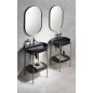 PUNO piédestal avec lavabo 600x860x396mm, tapis d'or