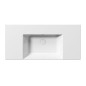 KUBE X lavabo en céramique 100x47cm avec étagères, pas de trou de robinet, blanc ExtraGlaze