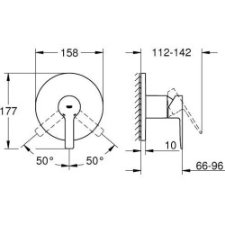 Grohe Lineare - Mitigeur de douche encastré, chrome 24063001