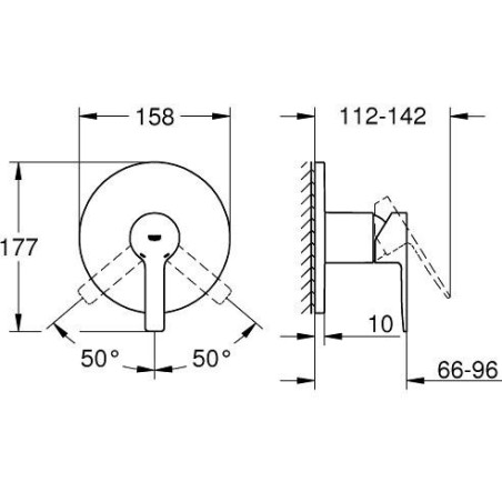 Grohe Lineare - Mitigeur de douche encastré, chrome 24063001