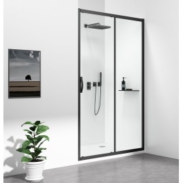 SIGMA SIMPLY BLACK Porte de douche coulissante 1200mm, verre clair