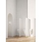 COMMUNITY retour inlet urinal avec des trous de couvercle 31x65cm, blanc mat