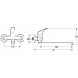 Jika Talas - Mitigeur de lavabo avec bec pivotant, chrome H3111N70042401
