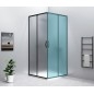 SIGMA SIMPLY BLACK Porte de douche coulissante pour entrée d'angle 800 mm, verre BRICK SIGMA SIMPLY BLACK Porte de douche coulissante pour entrée d'angle 800 mm, verre BRICK