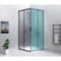 SIGMA SIMPLY BLACK Porte de douche coulissante pour entrée d'angle 900 mm, verre BRICK SIGMA SIMPLY BLACK Porte de douche coulissante pour entrée d'angle 900 mm, verre BRICK
