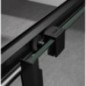 SIGMA SIMPLY BLACK Porte de douche coulissante pour entrée d'angle 900 mm, verre BRICK SIGMA SIMPLY BLACK Porte de douche coulissante pour entrée d'angle 900 mm, verre BRICK