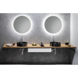 Miroir rond VISO avec éclairage LED, ø 90cm