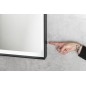 Miroir SORT avec éclairage LED 60x80cm, capteur IR sans toucher, 2700-6500K, tapis noir