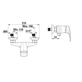 Jika Deep - Mitigeur de douche, chrome H3311U70044001