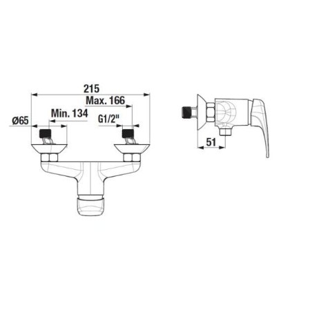 Jika Deep - Mitigeur de douche, chrome H3311U70044001
