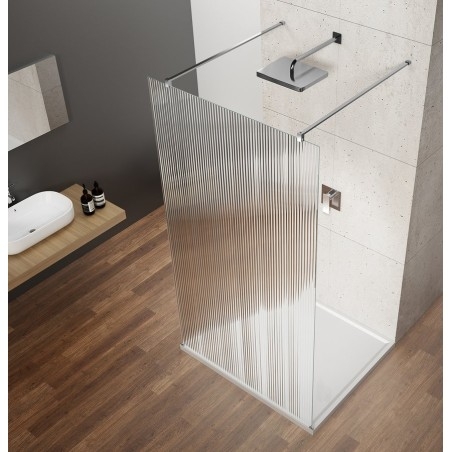 VARIO CHROME Enveloppe de douche encastrée, verre nordique, 1200 mm