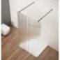 VARIO BLACK Walk-In Freestanding Shower Enclosure, verre nordique, 700 mm