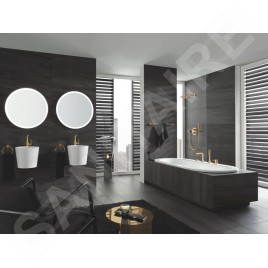 Grohe Essence - Combiné quatre trous pour plage de baignoire, Cool Sunrise brossé 19578GN1