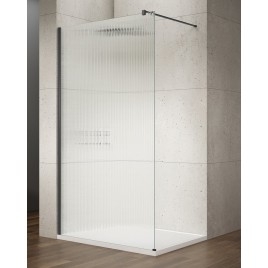 VARIO BLACK Shower Enclosure, verre nordique, 1100 mm
