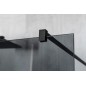 VARIO BLACK Shower Enclosure, verre nordique, 1200 mm