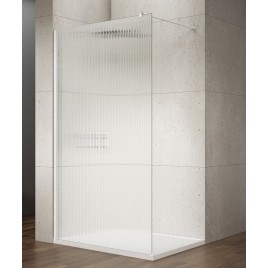VARIO WHITE Walk-In Shower Enclosure, verre nordique, 1200 mm