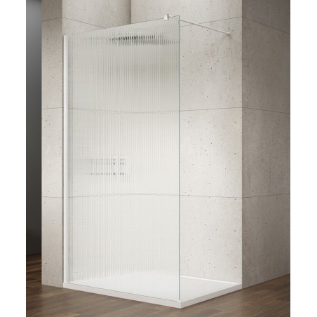 VARIO WHITE Walk-In Shower Enclosure, verre nordique, 700 mm
