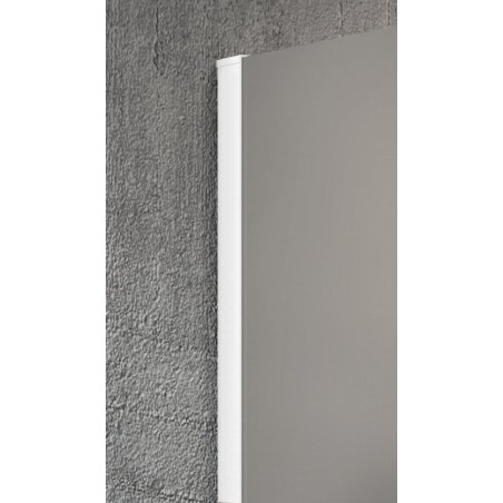 VARIO WHITE Walk-In Shower Enclosure, verre nordique, 700 mm