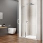 LORO Porte de douche avec pièce fixe 1100 mm, verre clair LORO Porte de douche avec pièce fixe 1100 mm, verre clair