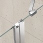LORO Porte de douche avec pièce fixe 1100 mm, verre clair LORO Porte de douche avec pièce fixe 1100 mm, verre clair