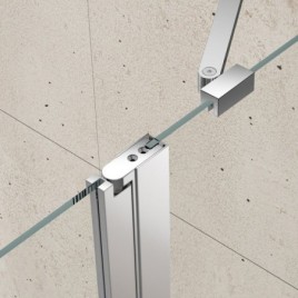 LORO Porte de douche avec pièce fixe 1200 mm, verre clair