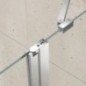 LORO Porte de douche avec pièce fixe 1200 mm, verre clair LORO Porte de douche avec pièce fixe 1200 mm, verre clair