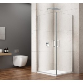 LORO Une pièce Shower Porte pour coin entrée 900 mm, verre clair