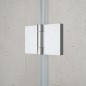 LORO Porte de douche bi-fold pour entrée d'angle 900 mm, verre clair LORO Porte de douche bi-fold pour entrée d'angle 900 mm, verre clair