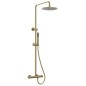 Shower Combi Set avec robinet de mélangeur thermostatique, tapis d'or