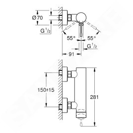 Grohe Essence - Mitigeur de douche, graphite foncé 33636A01