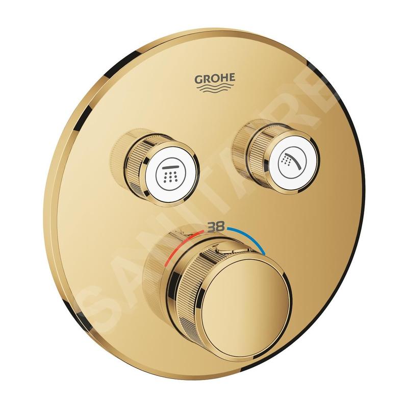 Grohe Grohtherm SmartControl - Mitigeur de douche thermostatique encastré avec 2 soupapes, Cool Sunrise 29119GL0