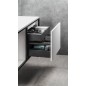 Salle de bain SKARA 100, tapis noir / tapis blanc