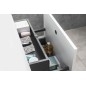 Salle de bain SKARA 100, tapis noir / tapis blanc