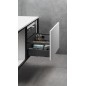 Salle de bain SKARA 100, tapis noir / tapis blanc